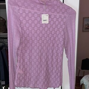 Lavender Floral Long Sleeve Top